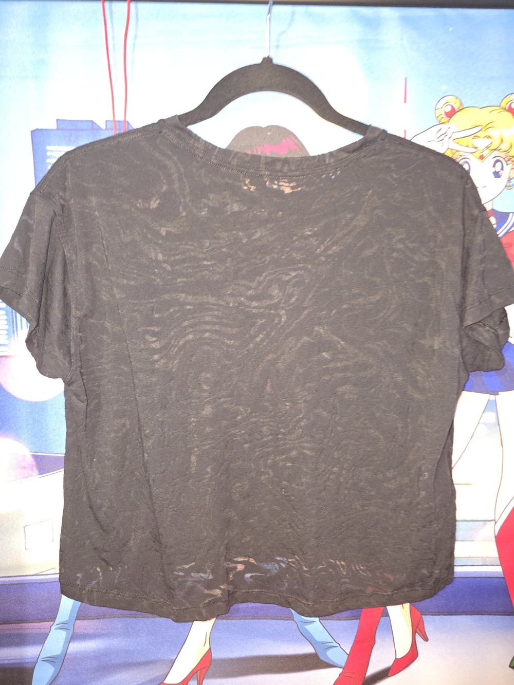 2 lululemon athletica Black Semi-Sheer Short Sleeve Top